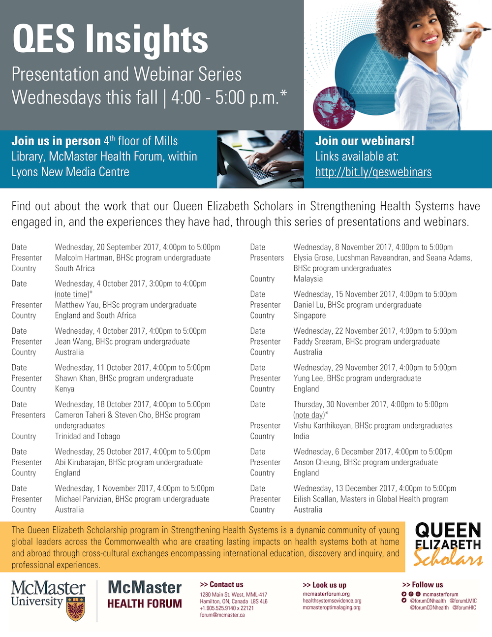 QES Insights - 2017 fall webinars